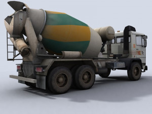 concrete mixer truck 3D Model