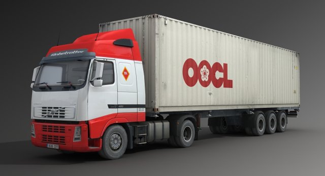 container truck 2 Modelo 3D .c4d .max .obj .3ds .fbx .stl .blend 