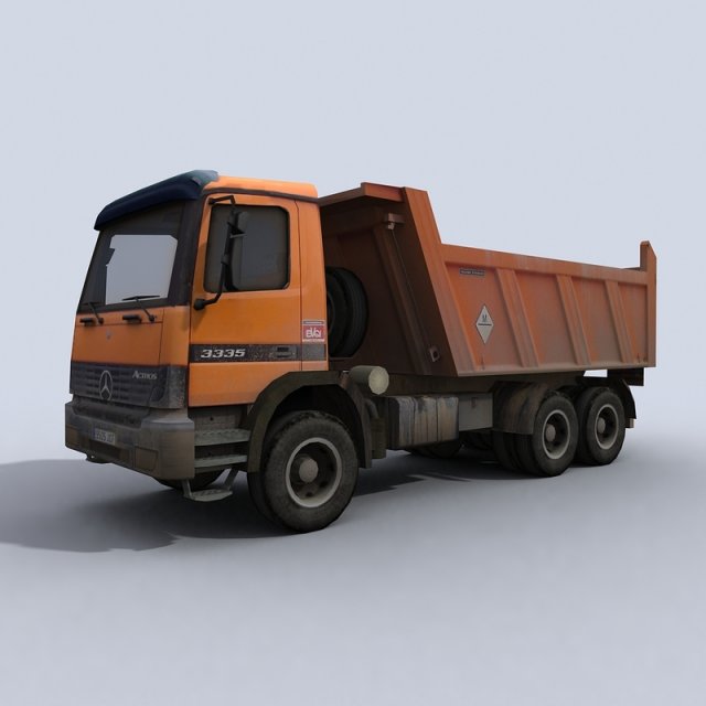 dump truck 3D Model .c4d .max .obj .3ds .fbx .stl .blend 