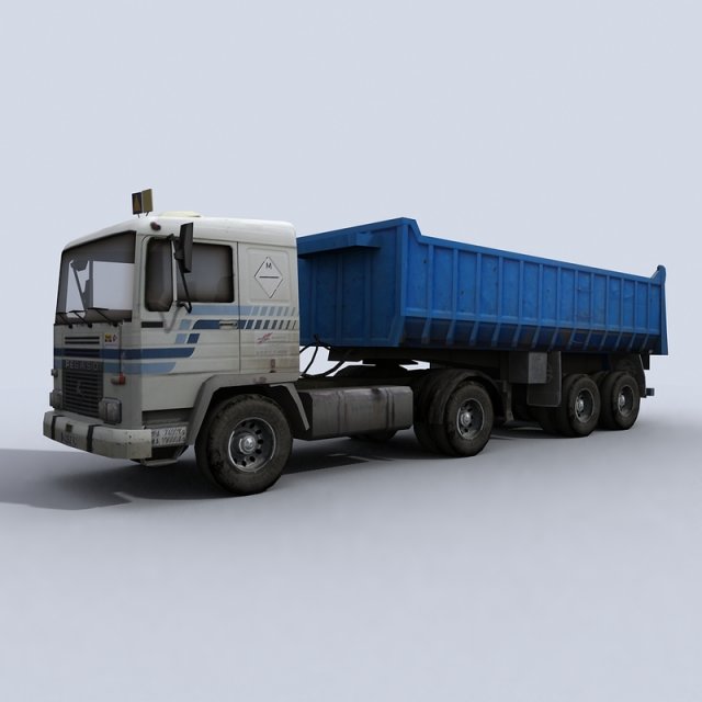 dump truck Model 3D .c4d .max .obj .3ds .fbx .stl .blend 