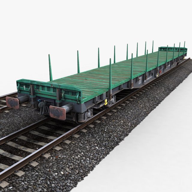 flat wagon 3D 模型 .c4d .max .obj .3ds .fbx .stl .blend 