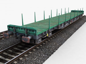 flat wagon 3D Model