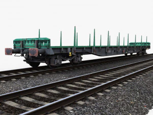 flat wagon 3D Model