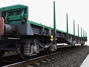 flat wagon 3D 模型