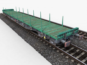 flat wagon 3D 模型
