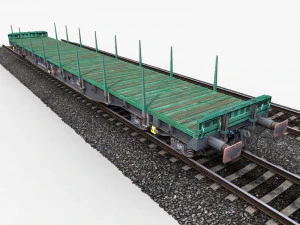 flat wagon 3D Model