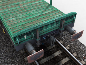 flat wagon 3D 模型