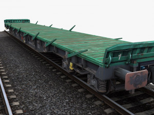 flat wagon 3D 模型