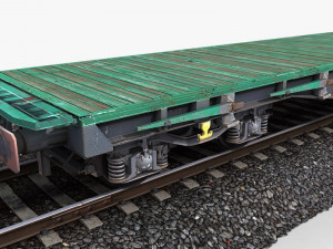 flat wagon 3D 模型