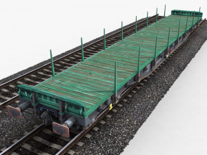 flat wagon 3D 模型