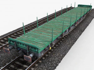flat wagon 3D Model