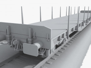 flat wagon 3D 模型