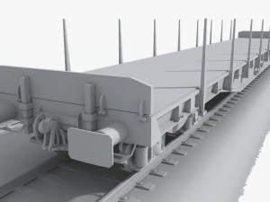flat wagon 3D Model