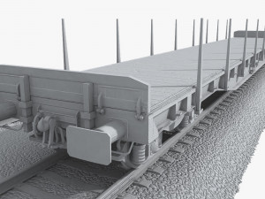 flat wagon 3D 模型