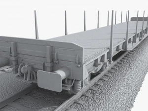 flat wagon 3D Model