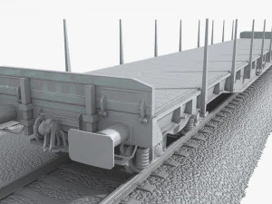 flat wagon 3D Model