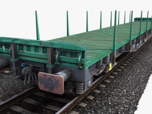 flat wagon 3D 模型