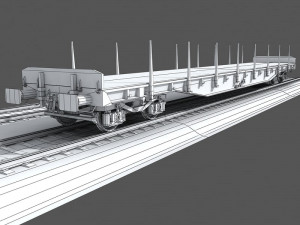 flat wagon 3D 模型