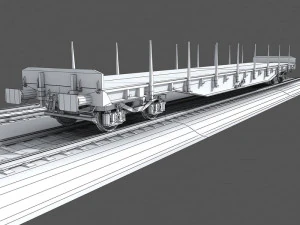 flat wagon 3D Model