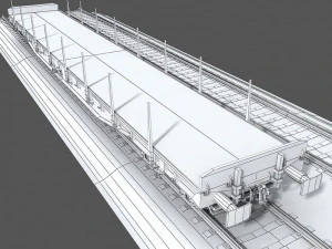 flat wagon 3D Model