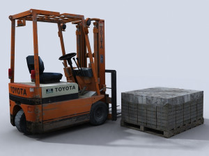 forklift 1 3D मॉडल