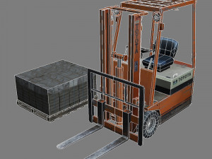 forklift 1 3D मॉडल