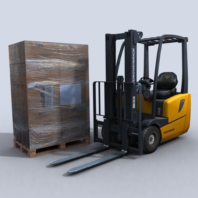 forklift 2 3D-Modell .c4d .max .obj .3ds .fbx .stl .blend 