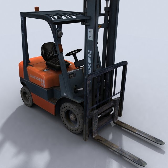 forklift 3 3Dモデル .c4d .max .obj .3ds .fbx .stl .blend 