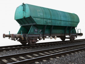 hopper wagon 1 Modello 3D