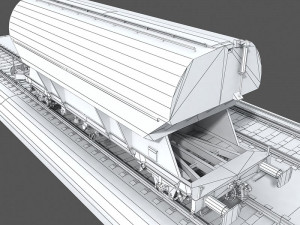 hopper wagon 1 Modello 3D
