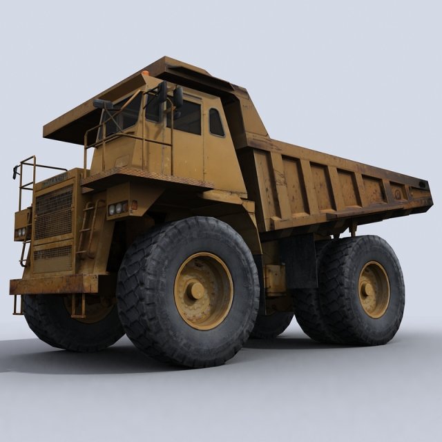 mining truck 1 3D Model .c4d .max .obj .3ds .fbx .stl .blend
