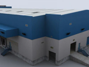 modular logistics building 1 3D Model