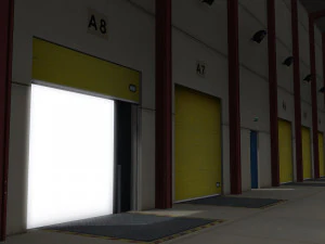 modular logistics building 1 3D Model