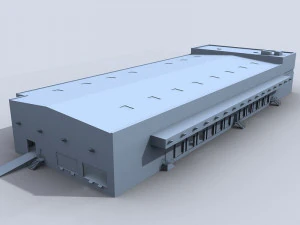 modular logistics building 1 3D Model