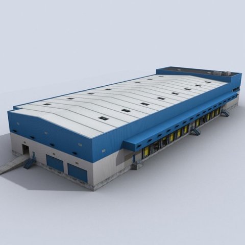 modular logistics building 1 3D 모델 .c4d .max .obj .3ds .fbx .stl .blend 