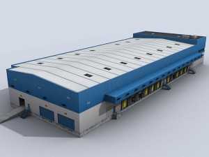 modular logistics building 1 3D Model
