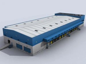 modular logistics building 1 3D Model