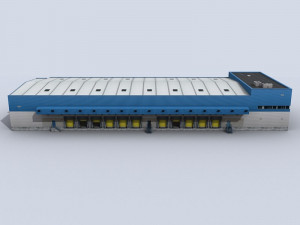 modular logistics building 1 3D 모델
