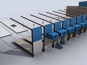 modular logistics building 1 3D 모델