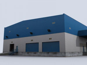 modular logistics building 1 3D Model