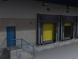 modular logistics building 1 3D 모델