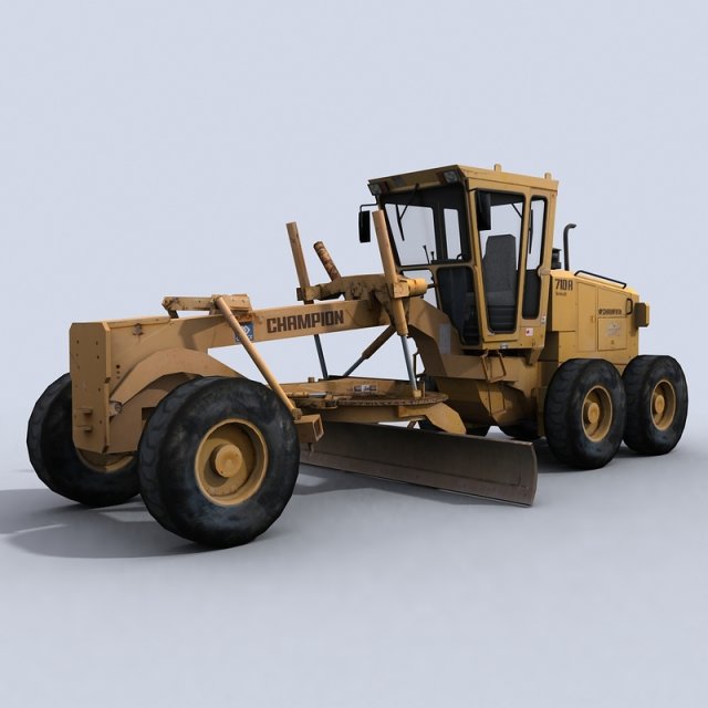 motor grader 1 Modèle 3D .c4d .max .obj .3ds .fbx .stl .blend 