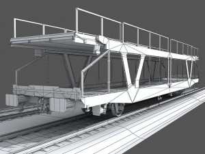 car transporter wagon Modèle 3D
