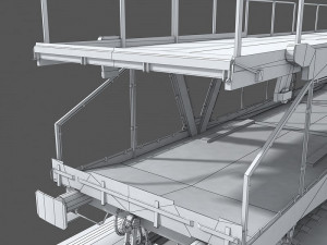 car transporter wagon Modèle 3D