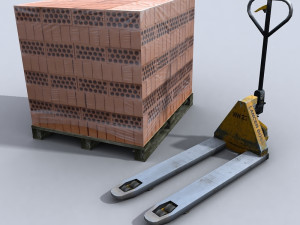 pallet jack 1 3D मॉडल