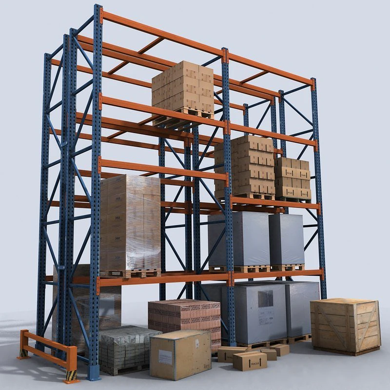 pallet rack 1 3D Model .c4d .max .obj .3ds .fbx .stl .blend 