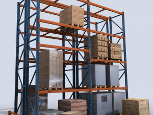 pallet rack 1 3D Model