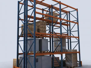 pallet rack 1 3D Model