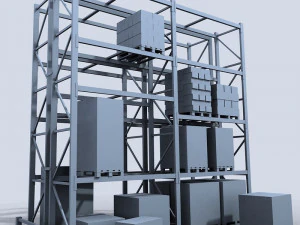 pallet rack 1 3D Model
