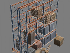 pallet rack 1 3D Модель